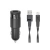 Riva Power 4225 BD2 duální automobilový adaptér  3,4A/2xUSB, černá + Mfi Apple Lightning kabel