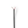 Nedis profi mikrofonní kabel 3 mm, 2 x 0.008 mm měď, černý, 100 m (CABR1508BK1000)