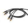 Nedis Fabritallic propojovací audio kabel zástrčka 2x cinch - zástrčka 2x cinch, 5 m (CATB24200GY50)
