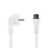 Nedis napájecí kabel zástrčka UNISCHUKO - IEC320-C5 mickey mouse bílá, 2 m (CEGP10100WT20)