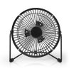 Nedis FNDK1BK15 stolní mini USB ventilátor 15 cm s kovovým tělem, černý