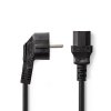 Nedis napájecí kabel zástrčka UNISCHUKO - IEC-320-C13 černá, 3 m (CEGT10000BK30)