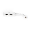 Mini DisplayPort Víceportový Kabel s Adaptérem | Mini DisplayPort Zástrčka – VGA Zásuvka + DVI-D 24+1kolíková Zásuvka + HDMI™ 2.0 Výstup | 0,2 m | Bílý