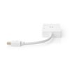 Mini DisplayPort Víceportový Kabel s Adaptérem | Mini DisplayPort Zástrčka – VGA Zásuvka + DVI-D 24+1kolíková Zásuvka + HDMI™ 2.0 Výstup | 0,2 m | Bílý