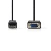 Nedis propojovací kabel zástrčka DisplayPort – zástrčka VGA, 2 m, černá (CCGP37301BK20)