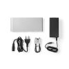 USB Typ-C Multi Dokování | Typ-C Zástrčka - 4x USB 3.0 A Zásuvka + HDMI™ výstup + VGA Zásuvka + DisplayPort Zásuvka + RJ45 (8P8C) Zásuvka + USB Typ-C Zásuvka | 0,2 m | Hliník
