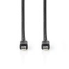 Mini DisplayPort - Mini DisplayPort Kabel | Mini DisplayPort Zástrčka - Mini DisplayPort Zástrčka | 2 m | Černý