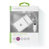 Nedis WCHAM212AWT USB napájecí adaptér 2.1 A s microUSB kabelem, bílá