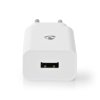 Nedis WCHAM212AWT USB napájecí adaptér 2.1 A s microUSB kabelem, bílá
