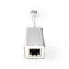 adaptér USB | USB 3.2 Gen 1 | USB Typ-C ™ Zástrčka | RJ45 Zásuvka | Pozlacené | Přímý | 0.20 m | Kulatý | Nylon / Opletený | Hliník | Stříbrná | Box s Okénkem