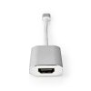 Nedis Fabritallic CCTB64680AL02 USB adaptér zástrčka USB-C - zásuvka HDMI, 0.2 m, stříbrná