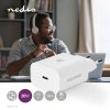 Nedis WCPDL20W112WT USB napájecí adaptér 3.0 A, USB-C, PD Power Delivery, Lightning kabel certifikace MFi / bílá