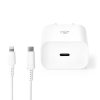 Nedis WCPDL20W112WT USB napájecí adaptér 3.0 A, USB-C, PD Power Delivery, Lightning kabel certifikace MFi / bílá