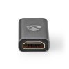 HDMI™ Adaptér | HDMI Zásuvka / Mikro konektor HDMI ™ | HDMI ™ Zásuvka / Výstup HDMI™ | Pozlacené | Přímý | Hliník | Šedá | 1 ks | Box s Okénkem