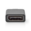 adaptér USB | USB 3.2 Gen 1 | USB Typ-C ™ Zástrčka | DisplayPort Zásuvka | Poniklované | Přímý | Hliník | Černá / Šedá | Plastový Sáček
