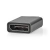 adaptér USB | USB 3.2 Gen 1 | USB Typ-C ™ Zástrčka | DisplayPort Zásuvka | Poniklované | Přímý | Hliník | Černá / Šedá | Plastový Sáček