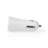 Nedis CCPDL20W111WT automobilový USB nabíjecí adaptér 1.67 A / 2.22 A / 3 A PowerDelivery 3.0 / USB-C™, kabel Lightning 8-Pin 1m  / bílá