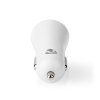 Nedis CCPDL20W111WT automobilový USB nabíjecí adaptér 1.67 A / 2.22 A / 3 A PowerDelivery 3.0 / USB-C™, kabel Lightning 8-Pin 1m  / bílá