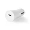 Nedis CCPDL20W111WT automobilový USB nabíjecí adaptér 1.67 A / 2.22 A / 3 A PowerDelivery 3.0 / USB-C™, kabel Lightning 8-Pin 1m  / bílá