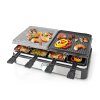 Nedis FCRA300FBK8 gourmet/raclette gril s kamennou deskou pro 8 osob, 1400 W, nastavení teploty