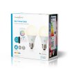 Nedis SmartLife chytrá LED žárovka E27 9W 806lm barevná + teplá/studená bílá, sada 2ks (WIFILRC20E27)