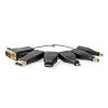 HDMI™ Adaptér | DisplayPort Zástrčka / DVI-D 24+1 Zástrčka / HDMI ™ Mini Connector / Mikro konektor HDMI ™ / Mini DisplayPort Zástrčka / USB-C™ Zástrčka | HDMI ™ Zásuvka | Pozlacené | Přímý | PVC | Černá | 6 ks | Box