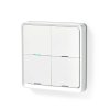 Nedis SmartLife ZigBee 3.0 chytrý nástěnný spínač, čtyřnásobný (ZBWS40WT)