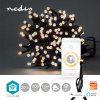 Nedis SmartLife chytrý vánoční řetěz, 200 LED, 20 m, venkovní IP65, teplá bílá (WIFILX01W200)