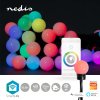 Nedis SmartLife chytrý dekorativní řetěz, 48 LED, 10.8 m, venkovní IP65, barevný RGB+ (WIFILP02C48)