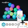 Nedis SmartLife chytrý dekorativní řetěz, 20 LED, 10 m, venkovní IP65, barevný RGB (WIFILP03C20)