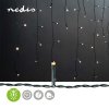 Nedis vánoční řetěz rampouchy, 180 LED, 7 funkcí, 5.9 m, vnitřní/venkovní IP44, teplá bílá (CLLC180)