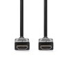 High Speed HDMI™ kabel s Ethernetem | Konektor HDMI ™ | Konektor HDMI ™ | 4K@30Hz | ARC | 10.2 Gbps | 7.50 m | Kulatý | PVC | Černá | Blistr