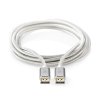 Displayport kabel | DisplayPort Zástrčka | DisplayPort Zástrčka | 8K@60Hz | Pozlacené | 2.00 m | Kulatý | Opletený | Stříbrná | Box s Okénkem