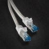 Cat 6a kabel | S / FTP | RJ45 Zástrčka | RJ45 Zástrčka | 0.50 m | Snagless | Kulatý | Opletený / PVC | Stříbrná | Box s Okénkem