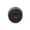 Nedis CCPD65W100BK 65 W duální automobilový USB nabíjecí adaptér 2 A  / 3 A / 3.25 A / Quick Charge 3.0 / PD Power Delivery