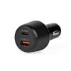 Nedis CCPD65W100BK 65 W duální automobilový USB nabíjecí adaptér 2 A  / 3 A / 3.25 A / Quick Charge 3.0 / PD Power Delivery