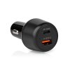 Nedis CCPD65W100BK 65 W duální automobilový USB nabíjecí adaptér 2 A  / 3 A / 3.25 A / Quick Charge 3.0 / PD Power Delivery