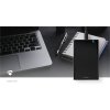 Nedis HDDE25410BK externí box pro pevný disk 2.5" SATA III, USB 3.1, hliník, černá