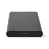 Nedis HDDE25410BK externí box pro pevný disk 2.5" SATA III, USB 3.1, hliník, černá