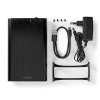 Nedis HDDE35410BK externí box pro pevný disk 3.5" SATA II, USB-C, 5 Gbps, hliník, černá