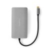 USB Multiport Adaptér | USB 3.2 Gen 1 | USB-C™ Zástrčka | Micro SD / RJ45 Zásuvka / SD / USB-C™ Zásuvka / 2x HDMI™ / 2x USB-A Zásuvka | 5 Gbps | 0.20 m | Kulatý | Pozlacené | PVC | Antracit | Box