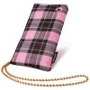 Coverized JACK pouzdro na MP3 / PDA / mobilní telefon / digitální fotoaparát, růžový tartan