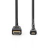 Nedis High Speed HDMI kabel zástrčka HDMI - zástrčka HDMI micro , 1.5 m, černá (CVGL34700BK15)