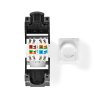 Nedis keystone RJ45, S/FTP, CAT6a, samozářezový, ABS plast (CCGB89710BK)