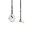 Nedis napájecí flexo kabel s opletením 3 x 1.5 mm 3.00 m (CEGL11930WT)