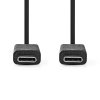 Nedis propojovací kabel USB 3.2 (Gen.2x2) zástrčka USB C - zástrčka USB C, 100W, 8K@30Hz, 20 Gb/s, 1 m (CCGL64750BK10)