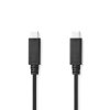 Nedis propojovací kabel USB 3.2 (Gen.2x2) zástrčka USB C - zástrčka USB C, 100W, 8K@30Hz, 20 Gb/s, 1 m (CCGL64750BK10)