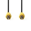 Kompozitní video kabel | RCA Zástrčka | RCA Zástrčka | Poniklované | 480p | 2.00 m | Kulatý | PVC | Černá | Label