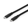 USB kabel | USB 3.2 Gen 2 | USB-C™ Zástrčka | USB-C™ Zástrčka | 240 W | 8K@30Hz | 20 Gbps | Poniklované | 1.00 m | Kulatý | Silikonový | Černá | Box