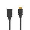 Nedis High Speed HDMI prodlužovací kabel s ethernetem, 4K, 10.2 GB/s, zástrčka HDMI - zástrčka HDMI, 1 m, černá (CVGL34090BK10)